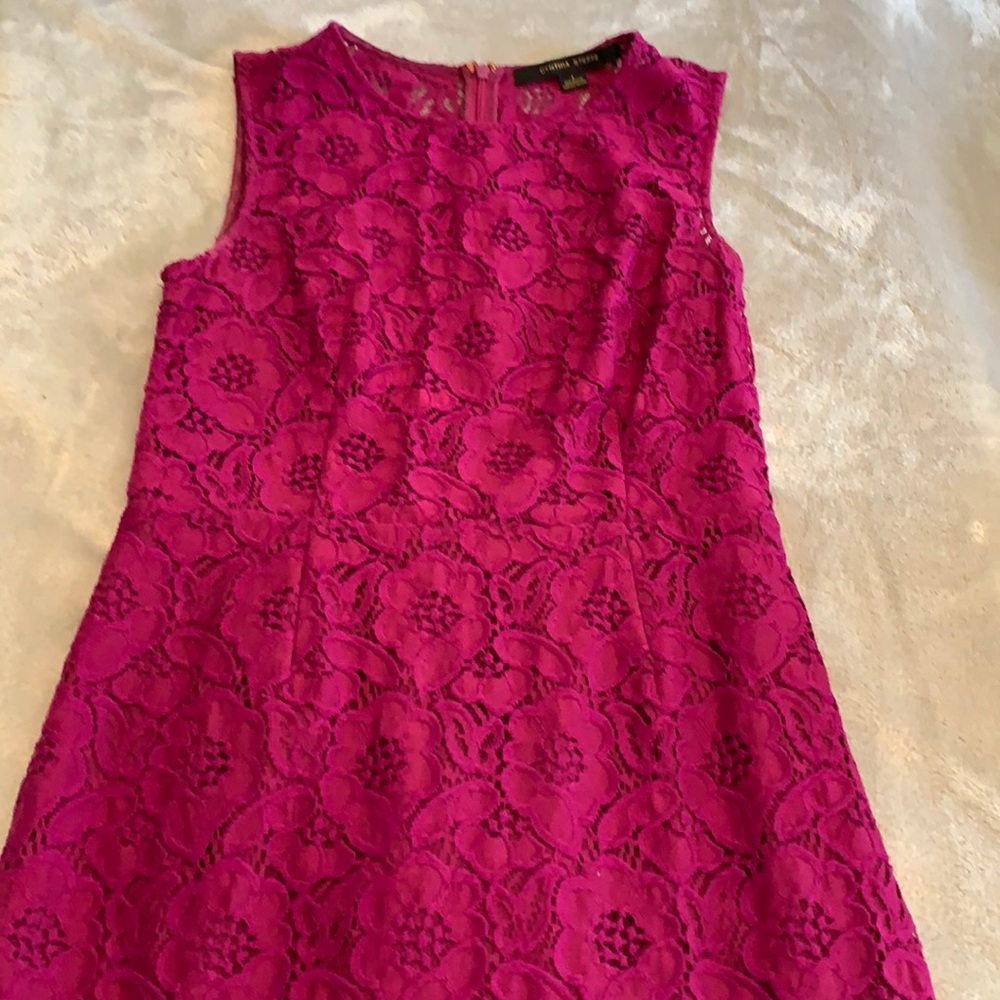 Cynthia Steffe raspberry cocktail dress